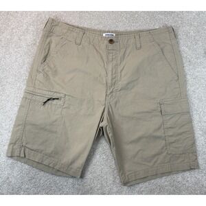 Levi's Denizen Fit Mens 38 Tan Brown Cargo Shorts Logo Outdoor Hiking 10" Inseam